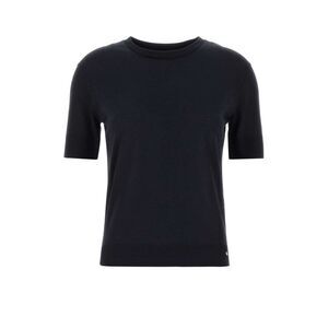 Herno Women Midnight Blue Lyocell Blend T-Shirt